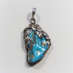 Turquoise Handmade Sterling Silver Pendant